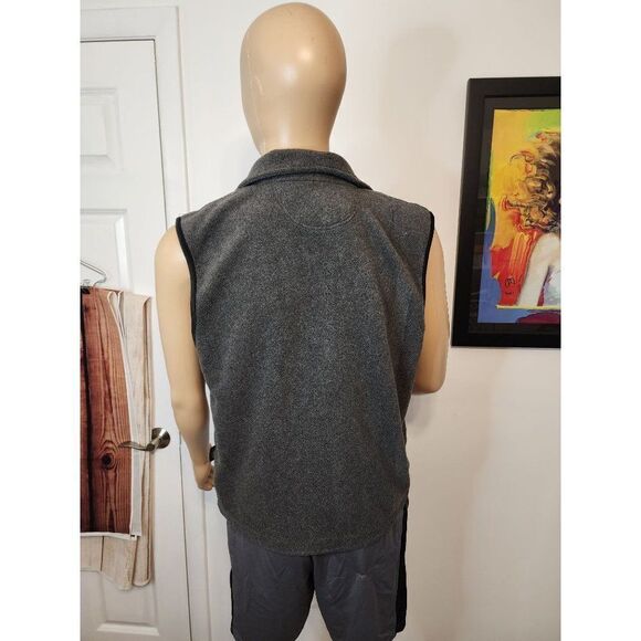 Men's Grey Medium Baru Sports Fleece Vest - Picture 2 of 5